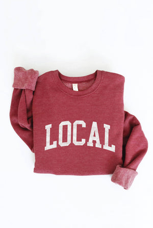 LOCAL graphic sweatshirt: XL / MAUVE