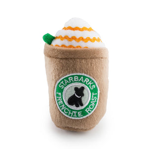 Starbarks Frenchie Roast W/ Straw Squeaker Dog Toy: Small / Mini