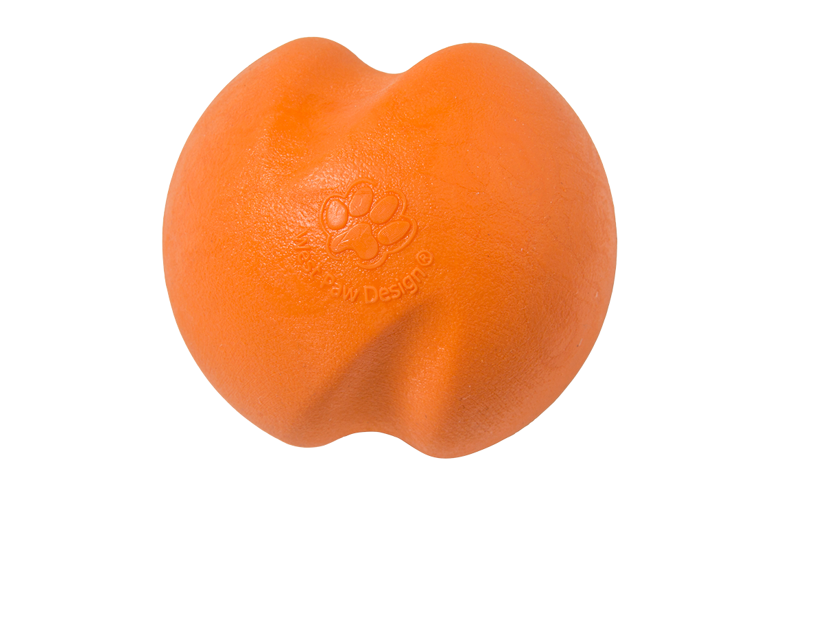 Jive® Dog Toy Ball for Chew, and Fetch: L / Tangerine