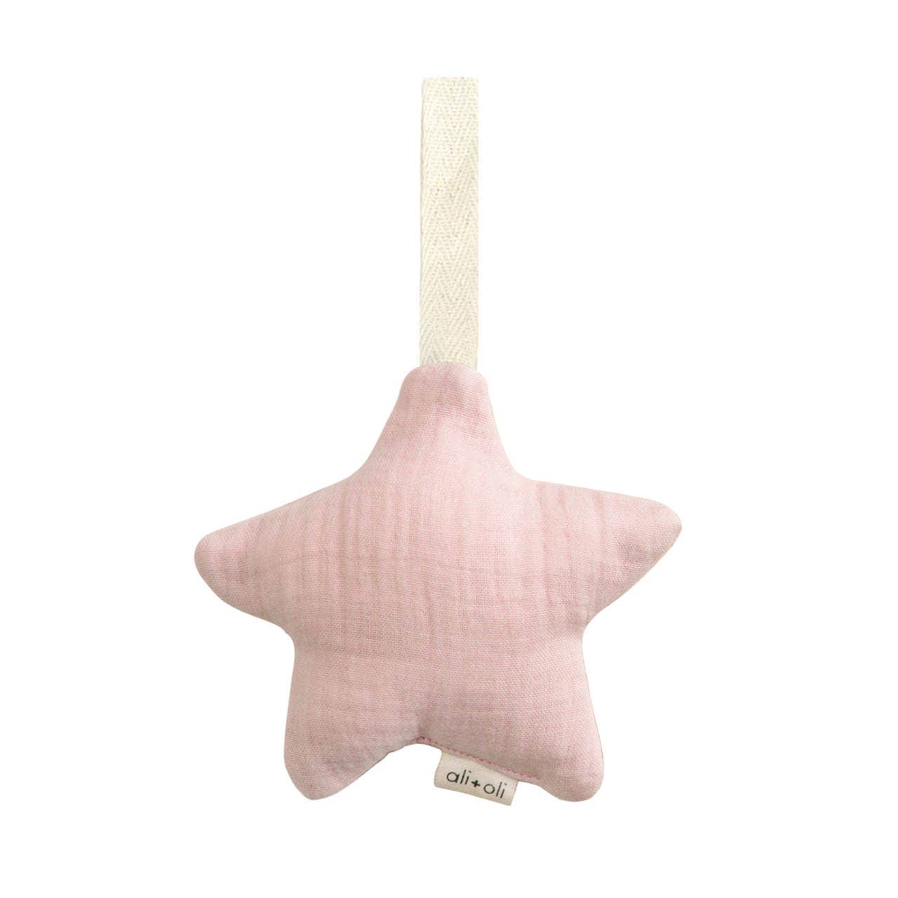 Plush Star Pacifier Holder (Muslin Pink)