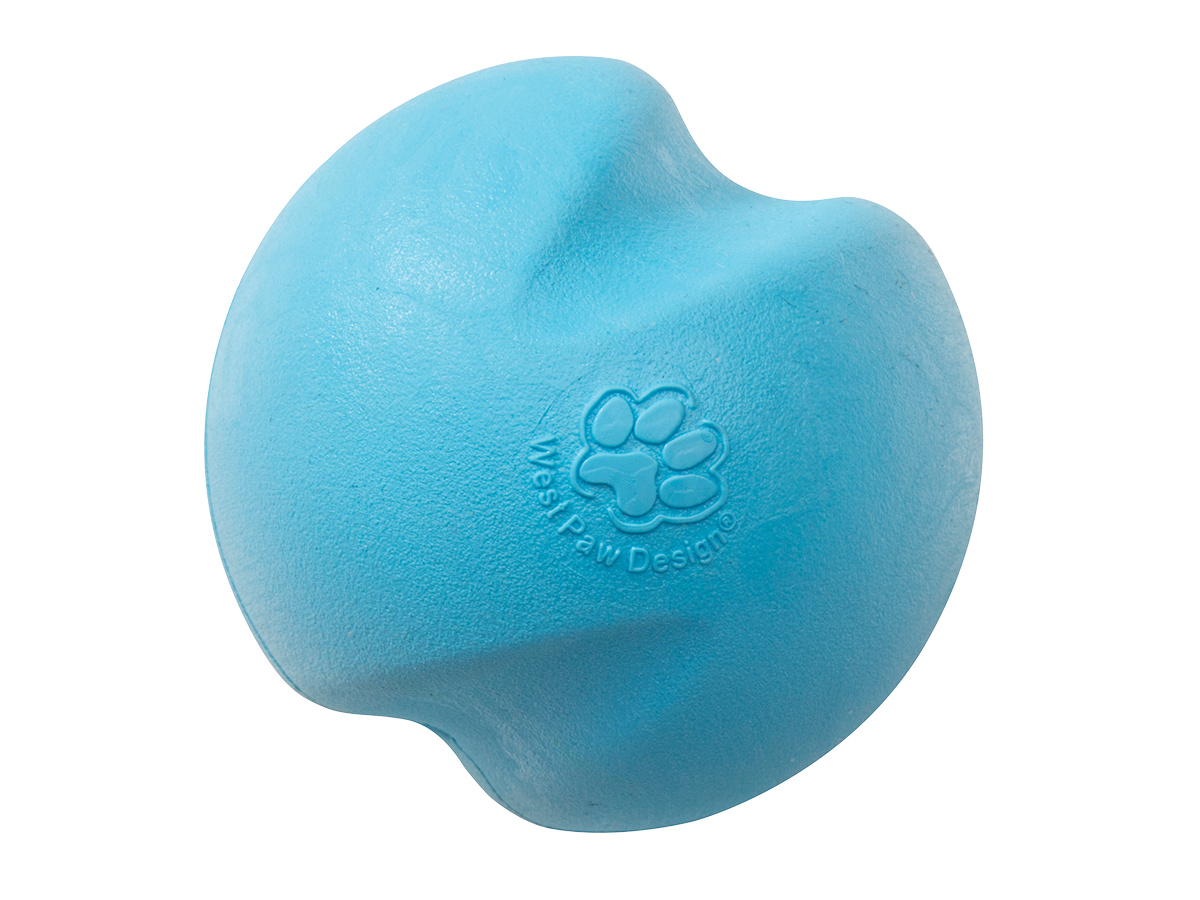 Jive® Dog Toy Ball for Chew, and Fetch: L / Aqua Blue