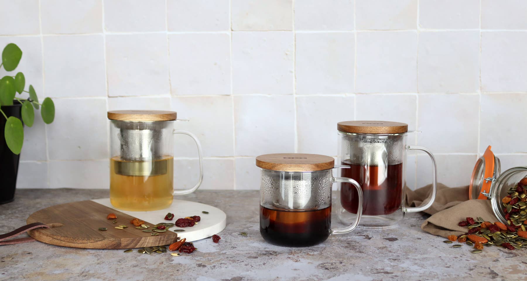 Gustave borosilicate glass tea pot 450 ml